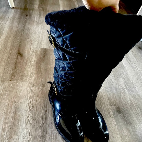 Guess knee-quilted rubber low heel rain boots - Picture 2 of 4